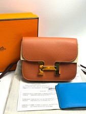 HERMES Constance Slim Cognac Leather Gold HW Belt Bag Duty Paid picture