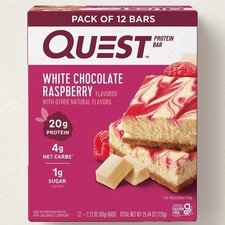 Quest Protein Bar, White Chocolate Raspberry, 20g Protein, 12 Ct 4g Net Carbs picture