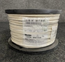 BELDEN BRAND NEW CABLE-1325A 009 1000–Two Pairs-Shielded-Plenum-White-1000’ Reel picture