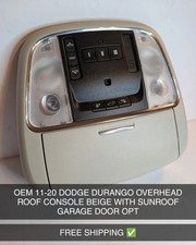 OEM 11-20 DODGE DURANGO OVERHEAD ROOF CONSOLE BEIGE WITH SUNROOF GARAGE DOOR OPT picture
