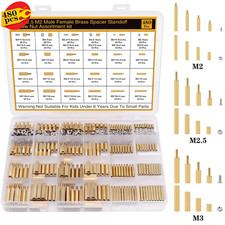 480Pcs M2 M2.5 M3 Motherboard Standoffs&Screws&Nuts Kit, Hex Male-Female Brass picture