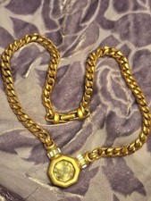 Vintage Swarovski S.A.L. Signed Gold Tone Chain Necklace Stunner picture