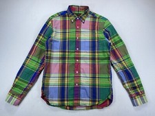 Beams Japan Multicolor Plaid Button Up Shirt Men's Small Single Pocket picture
