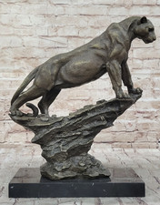 CHEETAH BRONZE FIGURINE picture