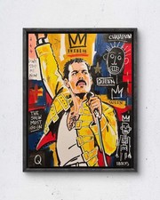 Faris Original 11x14 Expressionist Freddie Mercury Queen Painting Signed Canvas picture