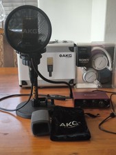 AKG C414 XLII + Focusrite Scarlett Solo 2nd Gen + Sony MDR V-55 +Auray Mic Stand picture