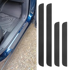 4PCS For Toyota Accessories Car PVC Door Sill Scuff Cover Plate Protector Black picture