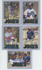 1996 Best Andruw Jones Auto Player of the Year 5 Card Lot /500 Braves Autograph picture