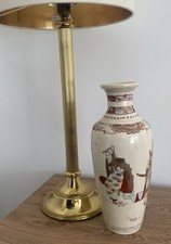 Antique Japanese Satsuma Earthenware Vase Height 31cm Late 19th C Meiji Period  picture