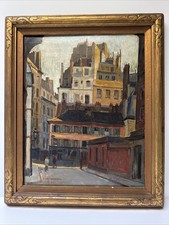 Antique Painting Paris France Street Scene Emil Kosa 1920’s Oil Masterful Famous picture