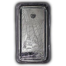 2022 St. Helena £10 East India Company 250g .999 Fine Silver Coin Bar Sealed picture
