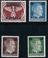 Stamp Germany Kurland Set 1945 WWII Latvia War Occupation Russia Hitler MNG picture