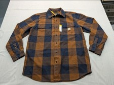 Carhartt Plaid Heavyweight Flannel Men's Medium Loose Fit Shirt New picture