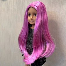 Rare American Girl Long Wig For 18'' doll Hair OG Dolls kids Gift Toys PINK #13 picture