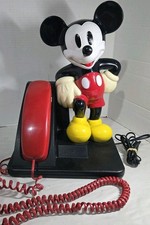 Vtg 1990s AT&T Disney Mickey Mouse Touch Tone Telephone Set - Works picture