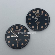 Diy 31mm Black Watch Dial+Hands Green Luminous for Seamaster 007 Nh35 Movement picture