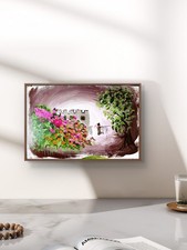 Rose Study Abstract Pop Art Painting Modern Design 9x12 Paper picture
