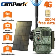 Campark Solar 4G LTE Cellular Trail Wildlife Camera HD Hunting Game 7800mAh SIM picture