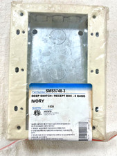 Mono Systems SMS5748-3 3 Gang Ivory Switch & Receptacle Deep Box picture