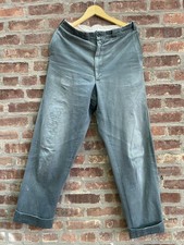 Vintage 50s Montgomery Ward Green Chino Sanforized Army Twill Trousers 31X34 picture