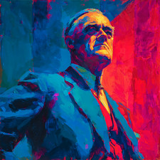 Franklin D. Roosevelt Po 24x24 Giclée Art Print Ltd 1/25 Signed COA Rombley C17 picture