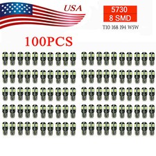 100X Canbus T10 194 168 W5W 5730 8 LED SMD Car Side Wedge Light Lamp Bulb White picture