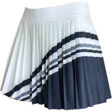 Athleta Match Point Pleated Colorblock Skort White Navy Blue XL New Tennis Sport picture