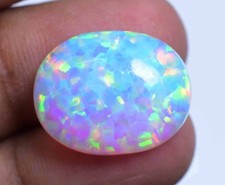 15.75 Ct Natural Ethiopian Fire Opal Certified Play of Color Untreated Gemstone picture