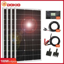 Dokio 100w 200w 400w Rigid Monocrystalline Solar Panel Kit for Home/Backup Power picture