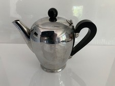 1960’s Carlo Alessi “Alfra” Stainless & Applewood  4 Serving Coffee Pot MCM VTG picture