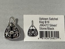 Authentic Brighton Uptown Satchel Bag J96472 Silver/Stone/Black * Retired NWOT picture