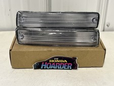 1990-1991 Honda CRX CR-X OE-Style Clear Lens Front Bumper Turn Signal Lights picture