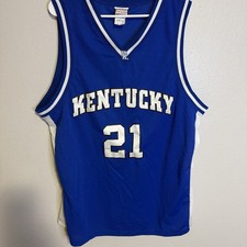 Vintage Kentucky Wildcats #21 Tayshaun Prince College Basketball Jersey Men's XL picture