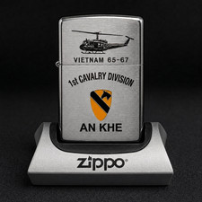 Vintage Zippo Vietnam 65-67 1st Cavalry Division An Khe Helicopter Lighter picture