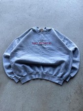 Vintage Red Oak North Carolina State Wolfpack embroidered gray crewneck size L picture
