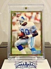 BARRY SANDERS 1993 Bowman RAINBOW GOLD FOIL #140 Lions HOF 💎 SHARP picture