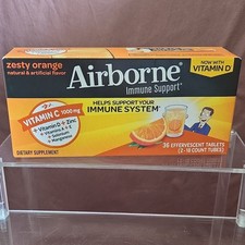 Airborne Immune Support Zesty Orange Flavor Effervescent Tablets 36 Tblts  picture