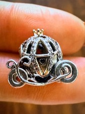 Authentic Pandora Disney Cinderella Pumpkin Coach Charm 791573CZ Retired ALE 925 picture