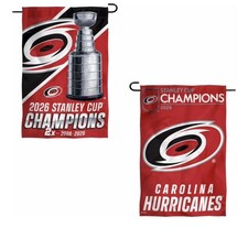 NHL Carolina Hurricanes 2x Champions Garden Flag Double Sided  Premium Yard Flag picture