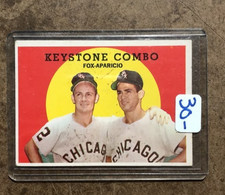 1959 Topps #408 Keystone Combo Nellie Fox & Luis Aparicio Chicago White Sox Card picture