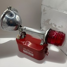 Vtg Big Beam #104 Beacon Lamp Flashlight Red Lantern Emergency WORKING CONDITION picture