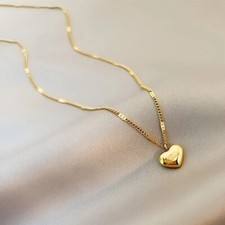 Collares 14K Collar Con Pendiente de Corazon Joyeria Fina Regalos para Mujeres picture