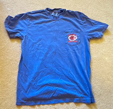 Comfort Colors Men's Blue Mud Dogs Graphic Pocket Tee Crew Neck Short Sleeve M picture