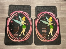 USED 2pc Disney TINKERBELL Plasticolor Floor Mats FULL SET Princess Car 2005 picture