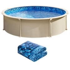 Uimoso 24ft Round Duobead Pool Liner for 52in Wall Height, Sturdy Design picture