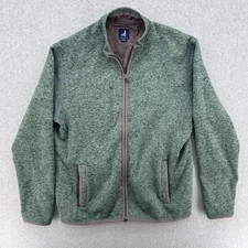 Johnnie-O Mens Large West Coast Prep Full Zip Fleece Jacket Casual Golf Layer picture