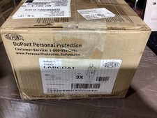 Box Of 30 DuPont Tyvek Lab Coat Snap Front (5) TY210SWH3X003000 picture