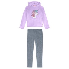 BCBG GIRLS 2 PIECE SET PLUSH HOODIE & LEGGING (Lilac, XSmall 5/6) NWT picture