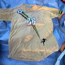 Vtg 1998 Reggae Boyz Jamaica T-Shirt Mens XXL Yellow Sun Island Soccer Tee picture
