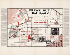 FREAK OUT Hot Spots Map - Frank Zappa - Mothers of Invention - 1966 - Hollywood picture